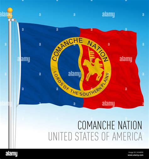 Comanche Native Nation Flag United States Vector Illustration Stock