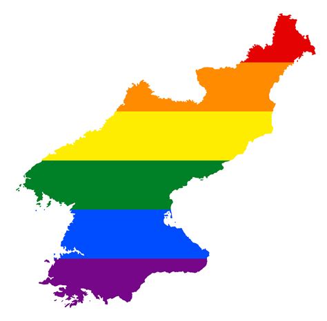 Lgbt Flag Map Of The North Korea Png Rainbow Map Of The North Korea In