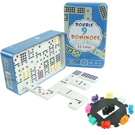 Buy Classic Double Color Dot Dominoes Game Set Pieces Dominoes