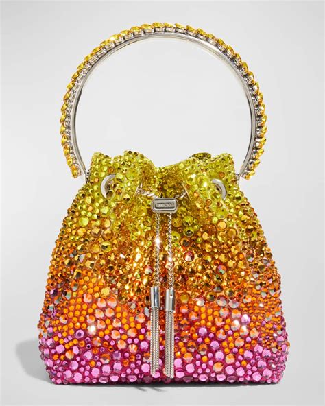 Jimmy Choo Bon Bon Multicolored Crystal Top Handle Bag Neiman Marcus