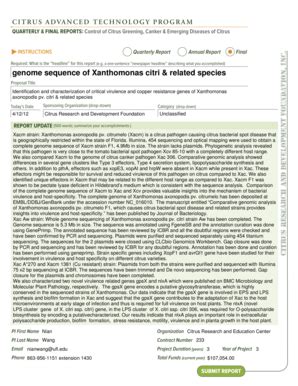 Fillable Online Research Citrusrdf Genome Sequence Of Xanthomonas Citri