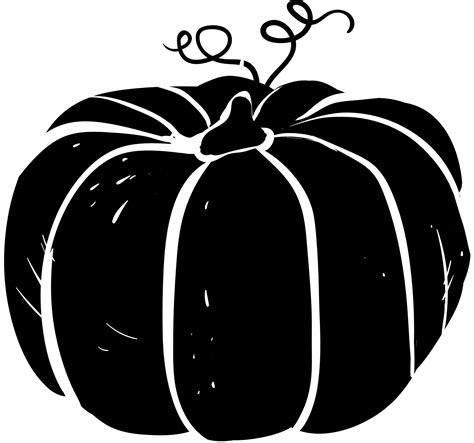 Calabaza Negra Ilustraci N Vector Sobre Fondo Blanco Vector