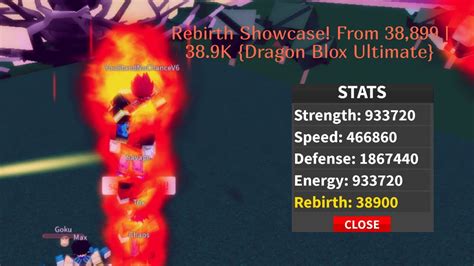 Rebirth Showcase From K Dragon Blox Ultimate Youtube