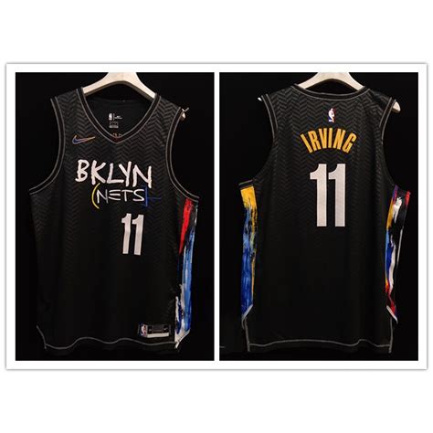 Hot Pressed Player Version Nba Brooklyn Nets No Irving Black