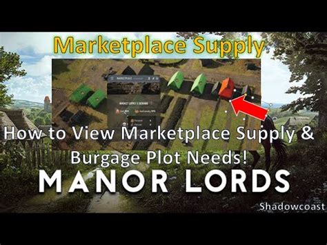 How To View Burgage Plot Needs And Ensure Your Market Is Supplying