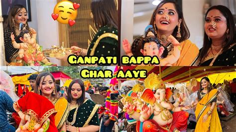 Omg Most Cutest Ganpati Bappa Bindass Kavya Ke Ghar Aye 😍 Ganesh