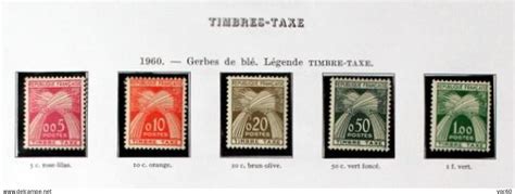 1960 Neufs 1960 TIMBRES TAXE N 90 A 94 Y T GERBES DE BLÉ