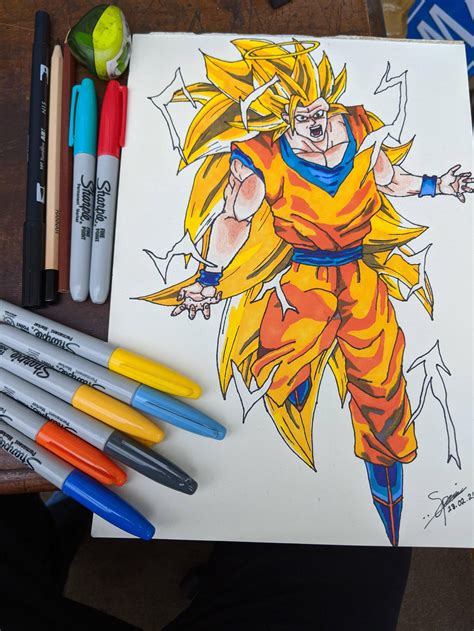 Super Saiyan 3 Goku : drawing