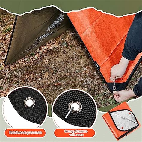 Heavy Duty Emergency Blankets For Survival Insulated Thermal Reflective Tarp