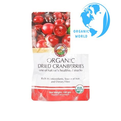 Country Farm Organic Dried Cranberries 100g Shopee Malaysia