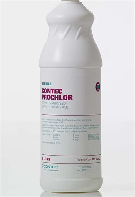 Contec Prochlor Sporicidal Disinfectant Capacity L Contec Prochlor