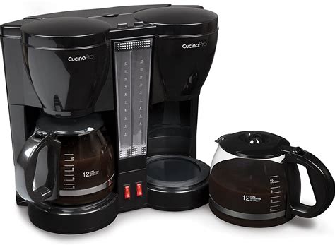 Double Coffee Brewer Station Dual Drip Coffee Maker Brews Two 12 Cup Pots Make Regular Or