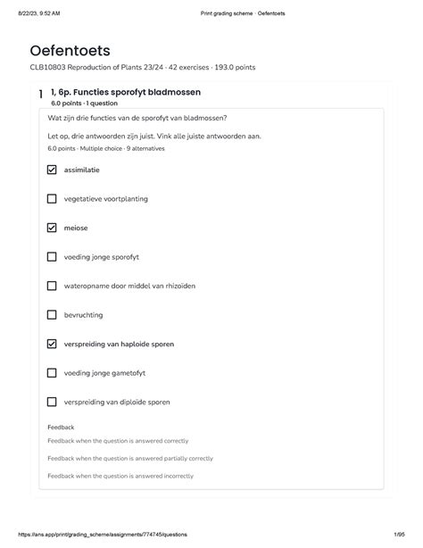 Oefentoets Reproductie V Planten 2023 Oefentoets CLB10803