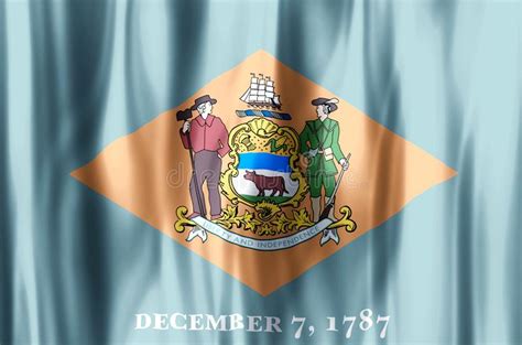 El Agitar De Delaware Y Ejemplo Coloridos De La Bandera Del Primer