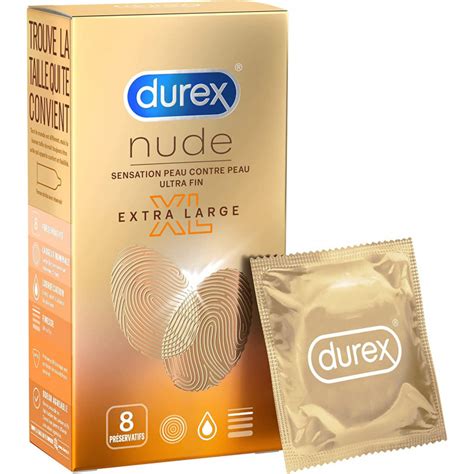 Durex Nude Xl Sensation Peau Contre Peau Pr Servatifs