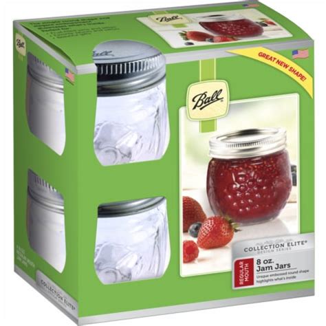 Ball Collection Elite Design Series Regular Mouth Jam Jars Clear