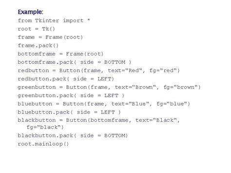 18 Python GUI Programming Tkinter Python Provides Various