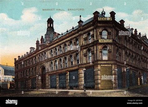 Tinted Postcard Of Kirkgate Market Bradford 002 Stock Photo Alamy