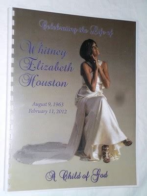 WHITNEY HOUSTON FUNERAL PROGRAM OBITUARY BOOKLET | #292510854