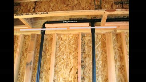 Pipe Notches And Top Plate Straps Plumbing And Framing Layout Youtube