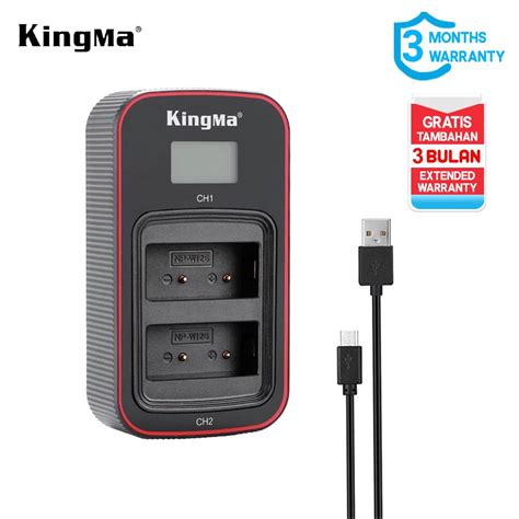 Jual Kingma Dual Charger Fuji Np W Quick Charge Lcd Display