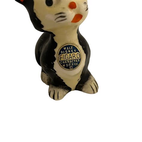 Walt Disney Goebel Pinocchio Figaro 1950s Tuxedo Cat Etsy