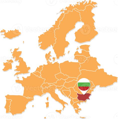 Bulgaria Map In Europe Bulgaria Location And Flags 24584091 Png