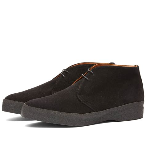 Sanders Hi Top Chukka Black Suede END NZ