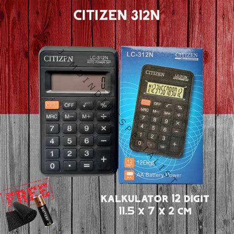 Kalkulator Mesin Hitung Kecil Kantor Dagang Sekolah 12 Digit 11 5cm X