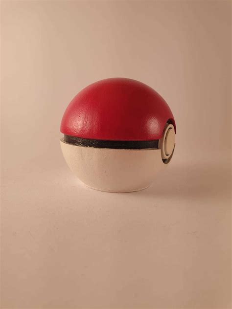 High Quality Pokeball Flat Based Printable 3d Model 3d Printable Cgtrader