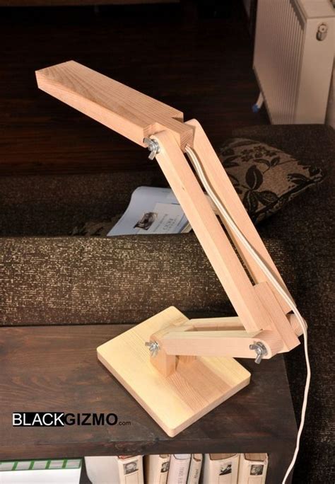 Wooden Articulating LED Desk Lamp Etsy Handmade Wood Lamp 117