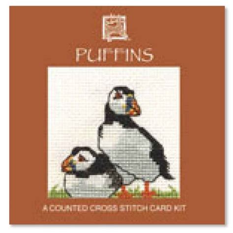 Puffins Miniature Card Kit By Textile Heritage