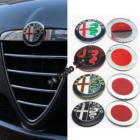 Pcs Cm Car Front Grille Badge Decal For Alfa Romeo Mito Giulia