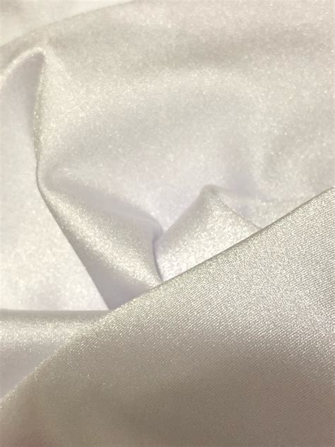 Shiny Finish Milliskin Nylon Spandex Fabric White Way Etsy