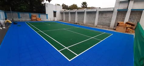 Outdoor Interlocking Tiles Backyard Badminton Court Sports Venues