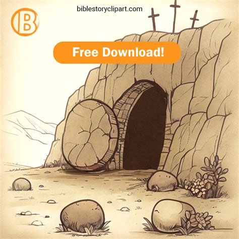 Jesus Empty Tomb Clipart - Bible Story Clipart