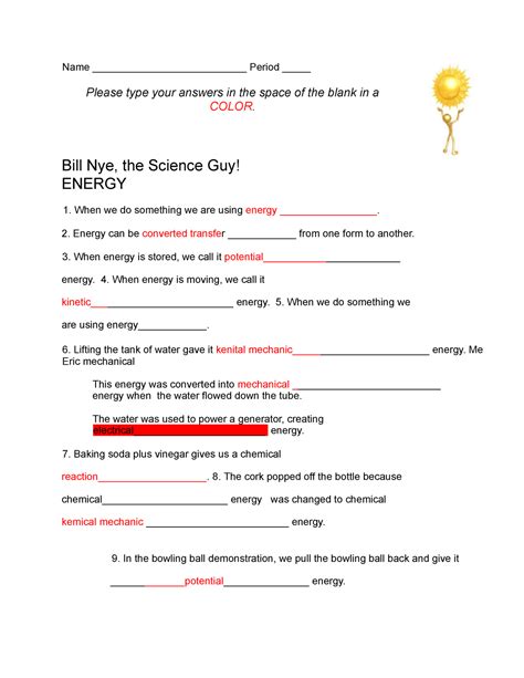 Bill Nye The Science Guy Energy Pdf Physics Physical