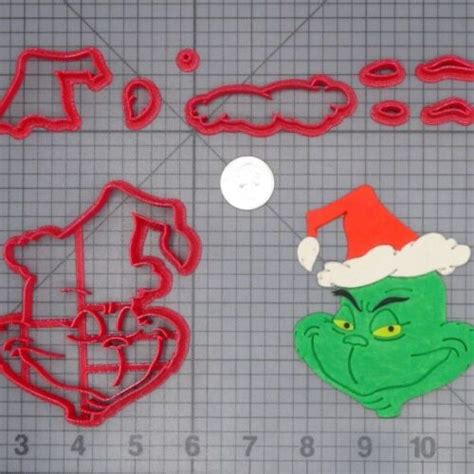 How The Grinch Stole Christmas Grinch With Santa Hat 266 H616 Cookie