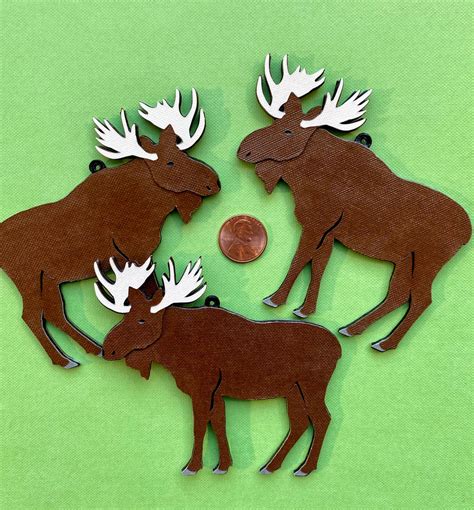 Moose Christmas Tree Ornament Etsy