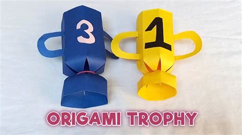 How To Make Trophy With Paper Origami Trophy Diy Trophy Illusion