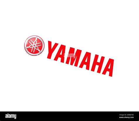 Yamaha Motor Company, rotated logo, white background B Stock Photo - Alamy