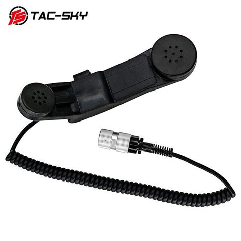 New Tac Sky H Pin Ptt Tactical Microphone Hand Mic For Prc