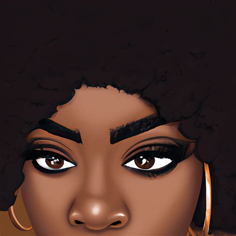 Femme Afro Am Ricaine Belle Animation Afro Afrocentrique R Aliste Art