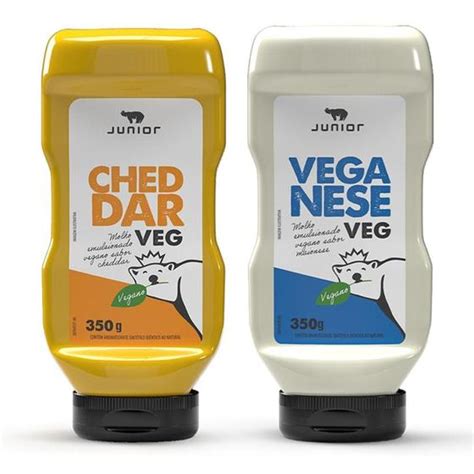 Molho Cheddar Vegano Maionese Vegana Sem Glúten Junior 350G Molho