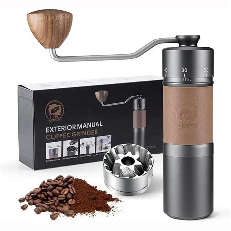 Icafilas Manual Coffee Grinder 420 Stainless Steel 7 Core Burr Coffee