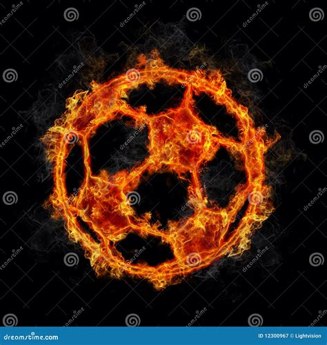 Soccer Ball On Fire Stock Illustration Illustration Of Illustration 12300967