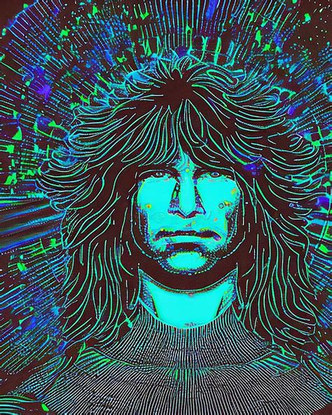 Hologram Of Jim Morrison Floating In Space A Vibrant Digital