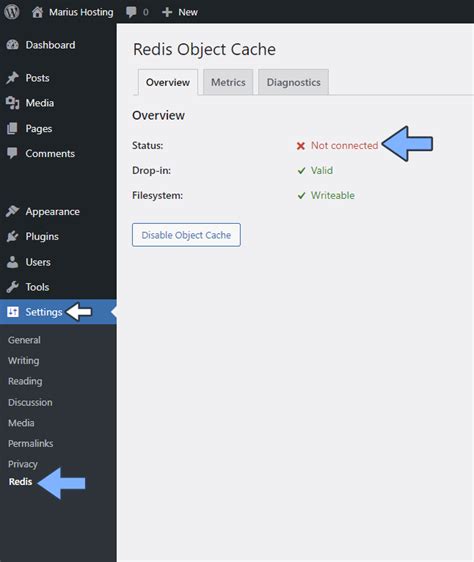 Synology Add Redis Object Cache To WordPress Marius Hosting