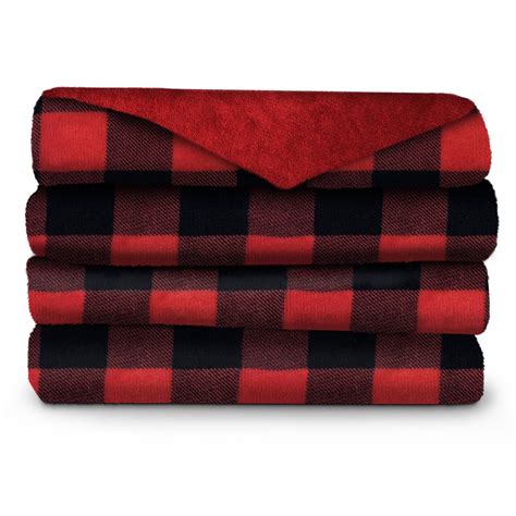 Sunbeam 50 Inch X 60 Inch Microplush Heated Throw Blanket In Red Plaid