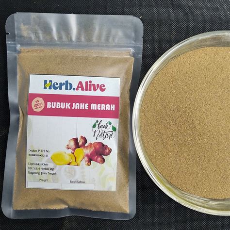 Jual Jahe Merah Bubuk Jahe Merah Serbuk Simplisia Red Ginger Rhizome